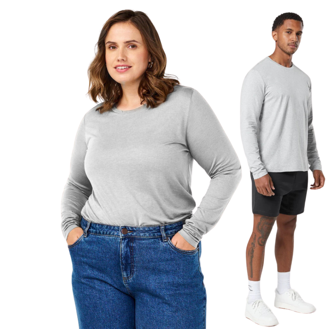 OFFIKA Plus Size Classic Long Sleeves Plain Sweater for Men & Women